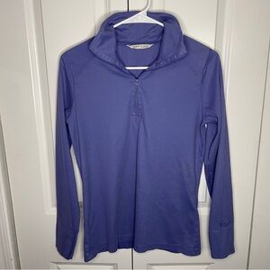 Woodrich Lavender Cotton Blend Quarter Zip Size Medium Women’s Purple Logo
